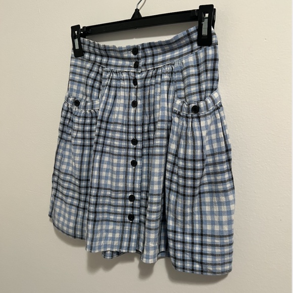 NWT Urban Outfitters Plaid Button Skirt - Picture 4 of 9
